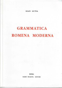Grammatica romena moderna